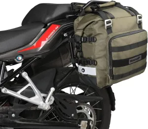 Rhinowalk Motorcycle Saddlebag Waterproof Motor Luggage Pack Quick Release Motorbike Side Bag 20L Fits Most Adventure and Sports Bike Motorcycle Racks(Green, 1 Pack)