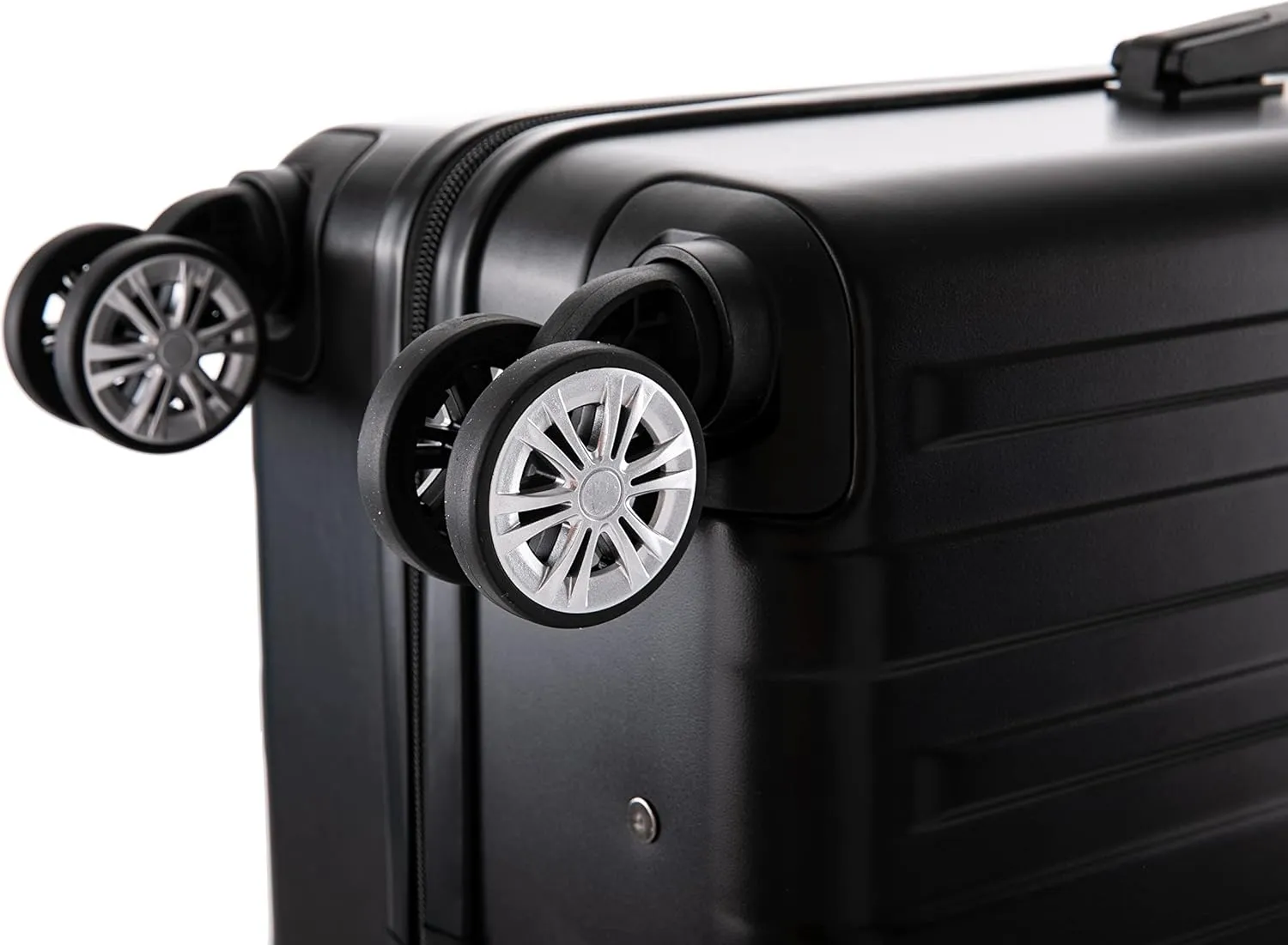 Rockland Paris Hardside Luggage with Spinner Wheels, Black, 3-Piece Set (20/24/28)