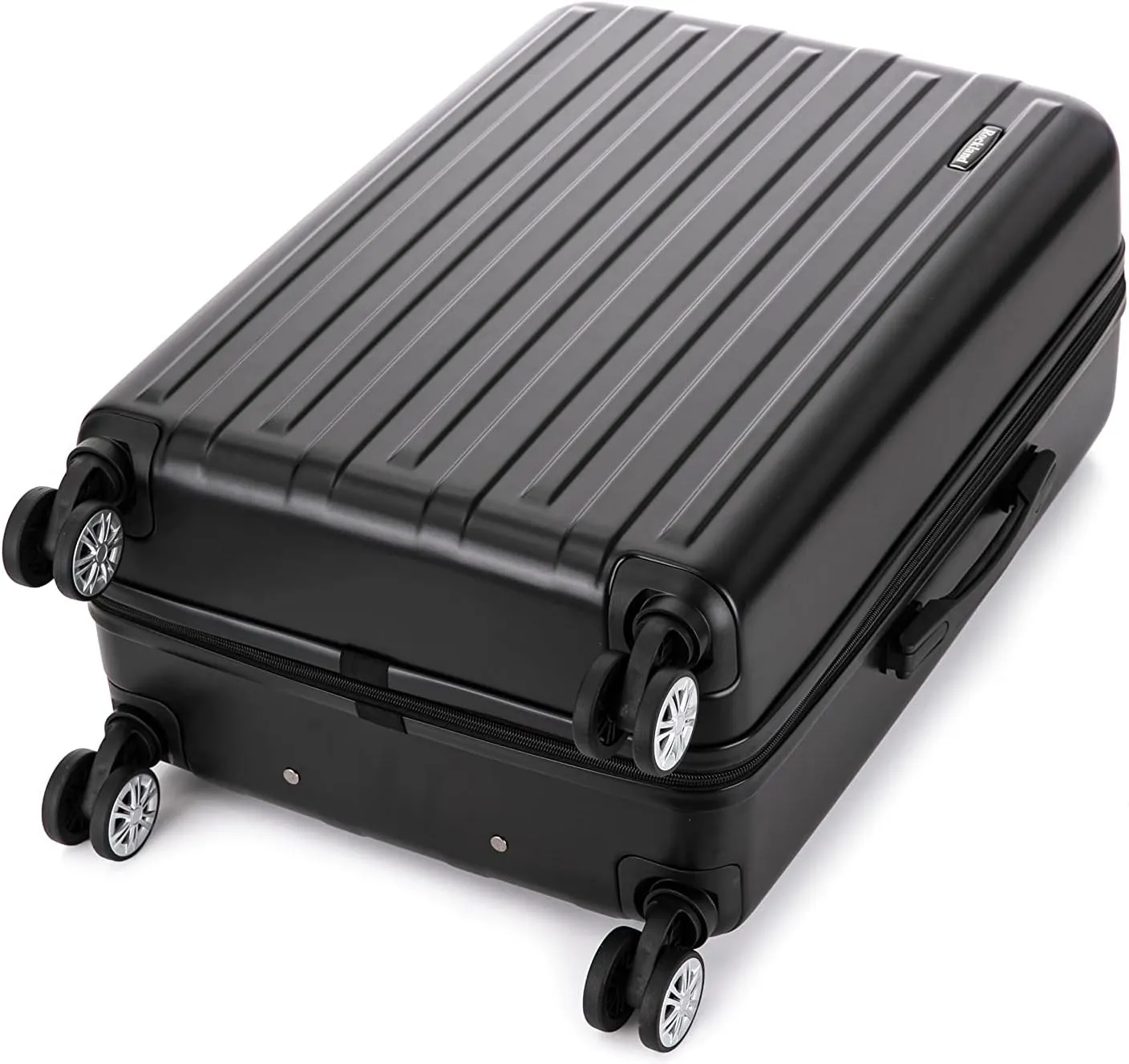 Rockland Paris Hardside Luggage with Spinner Wheels, Black, 3-Piece Set (20/24/28)