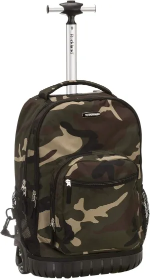 Rockland Single Handle Rolling Backpack, CAMO, One Size