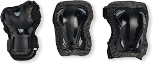 Rollerblade Skategear Junior 3 Pack Protective Gear, Knee Pads, Elbow Pads and Wrist Guards, Multi Sport Protection,Youth, Black