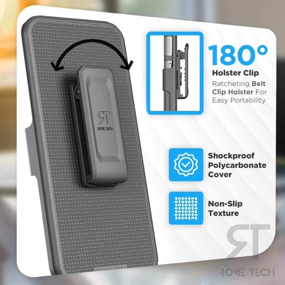 Rome Tech Belt Clip Phone Case for Sonim XP10 5G XP9900 [2022] Slim Heavy Duty Rugged Slide Hip Holster Cover with Kickstand Compatible with Sonim XP 10 5G - Camo Tree