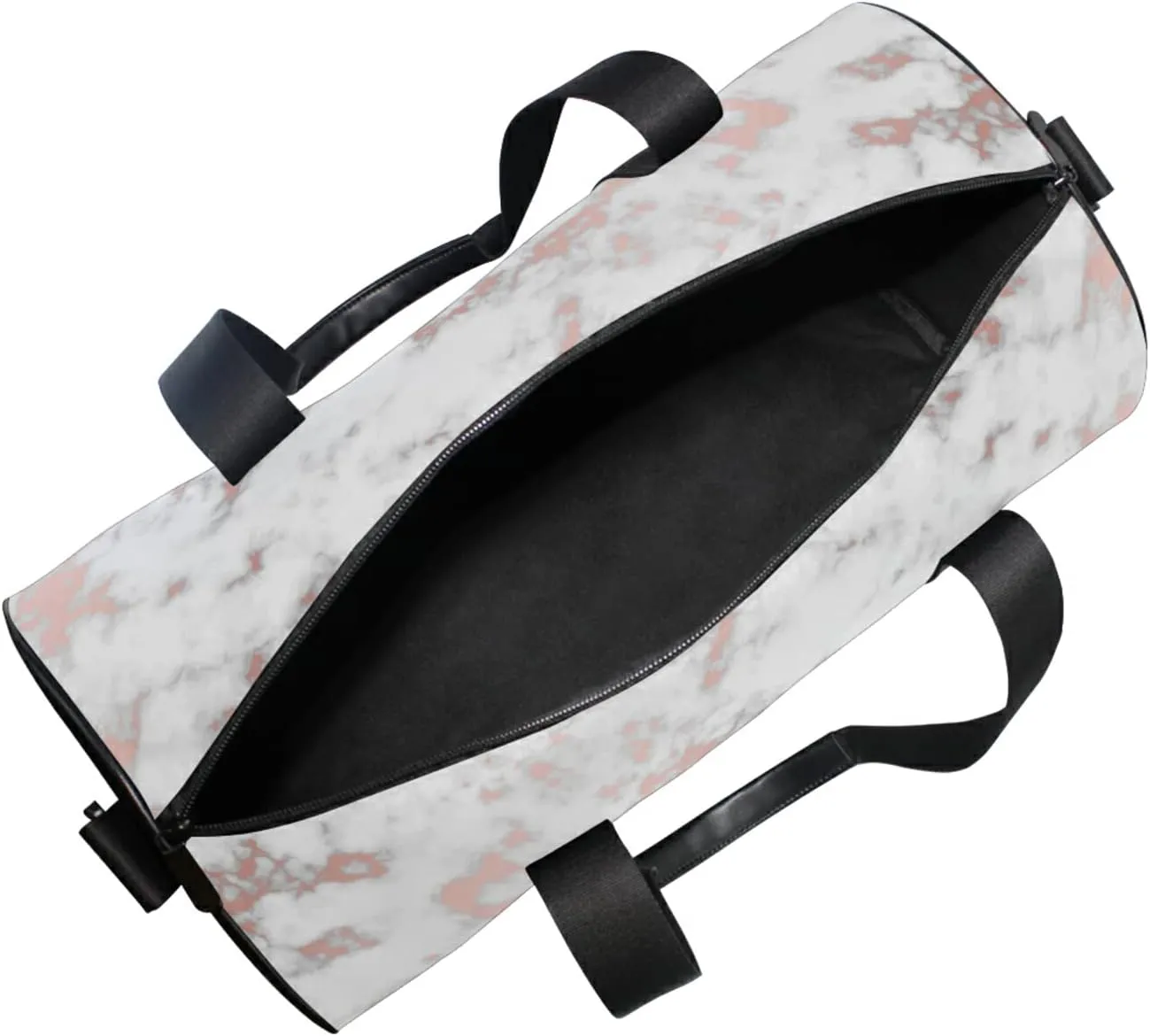 Rose Gold Marble Duffel Bag,Canvas Travel Bag for Gym Sports and Overnight