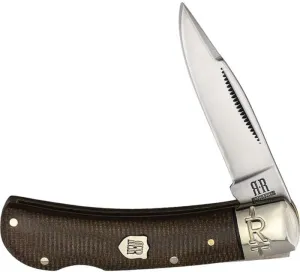Rough Ryder Lockback Brown Burlap RR2337