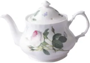 Roy Kirkham Palace Garden Traditional Ceramic Large Teapot in White Finish