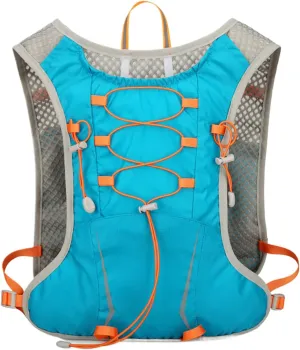 Running Hydration Pack, Jogging Daypack with Multiple Pockets, Adjustable Reflective Design, 14.57x7.87 Inches Lightweight Hydration System, Ideal for Outdoor Running and Camping