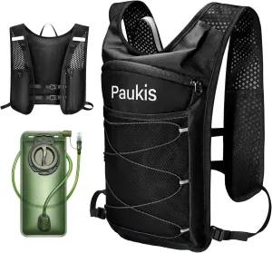 Running Vest for Women and Men, Lightweight Running Hydration Vest Backpack with 2L Water Bladder, Adjustable Hydration Pack for Hiking Trail Race Marathon Cycling