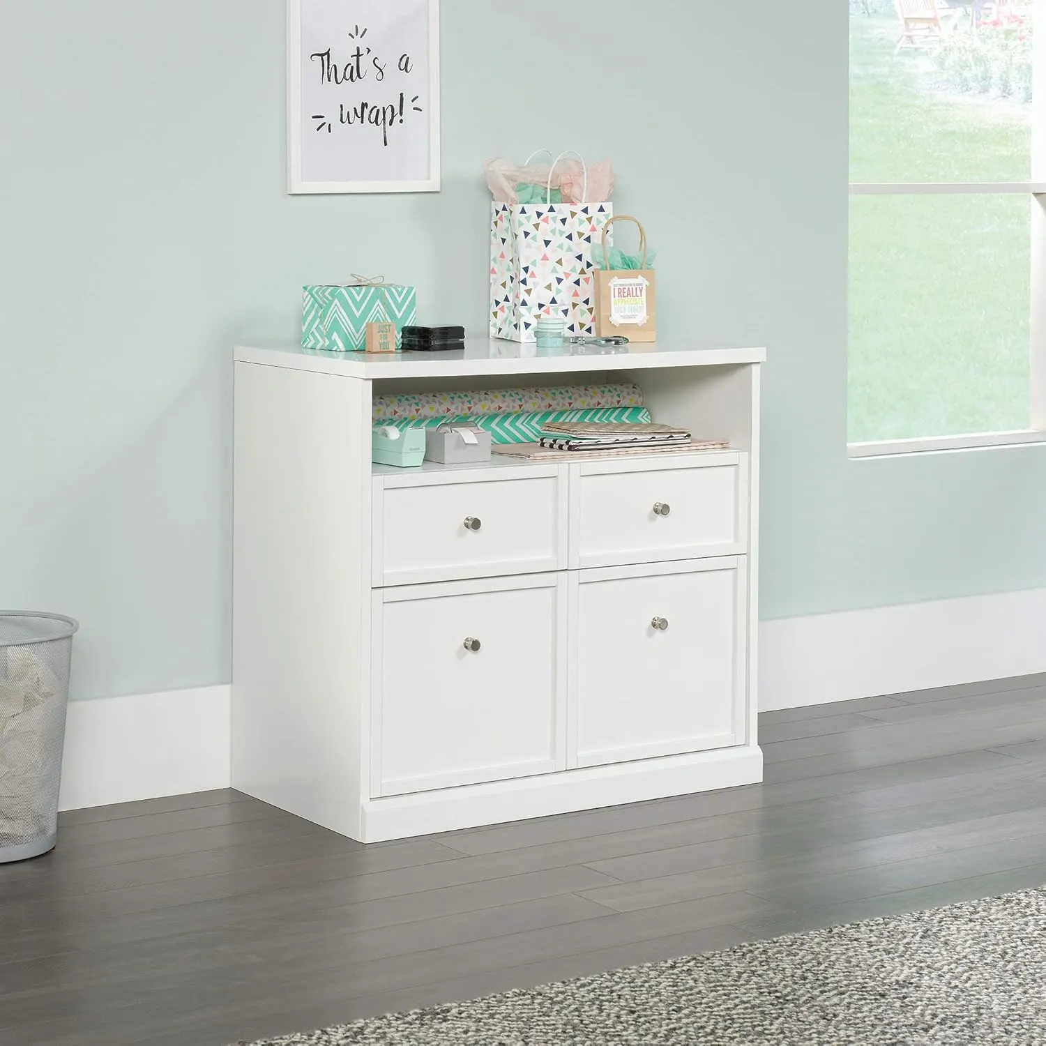 Sauder Craft Pro Series Storage Cabinet/ Pantry cabinets, White finish