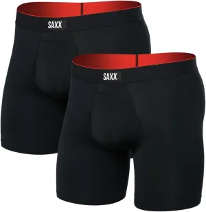 SAXX Underwear Co. Men's Underwear with Pouch Multi Sport Mesh Boxer Brief Fly 2Pk