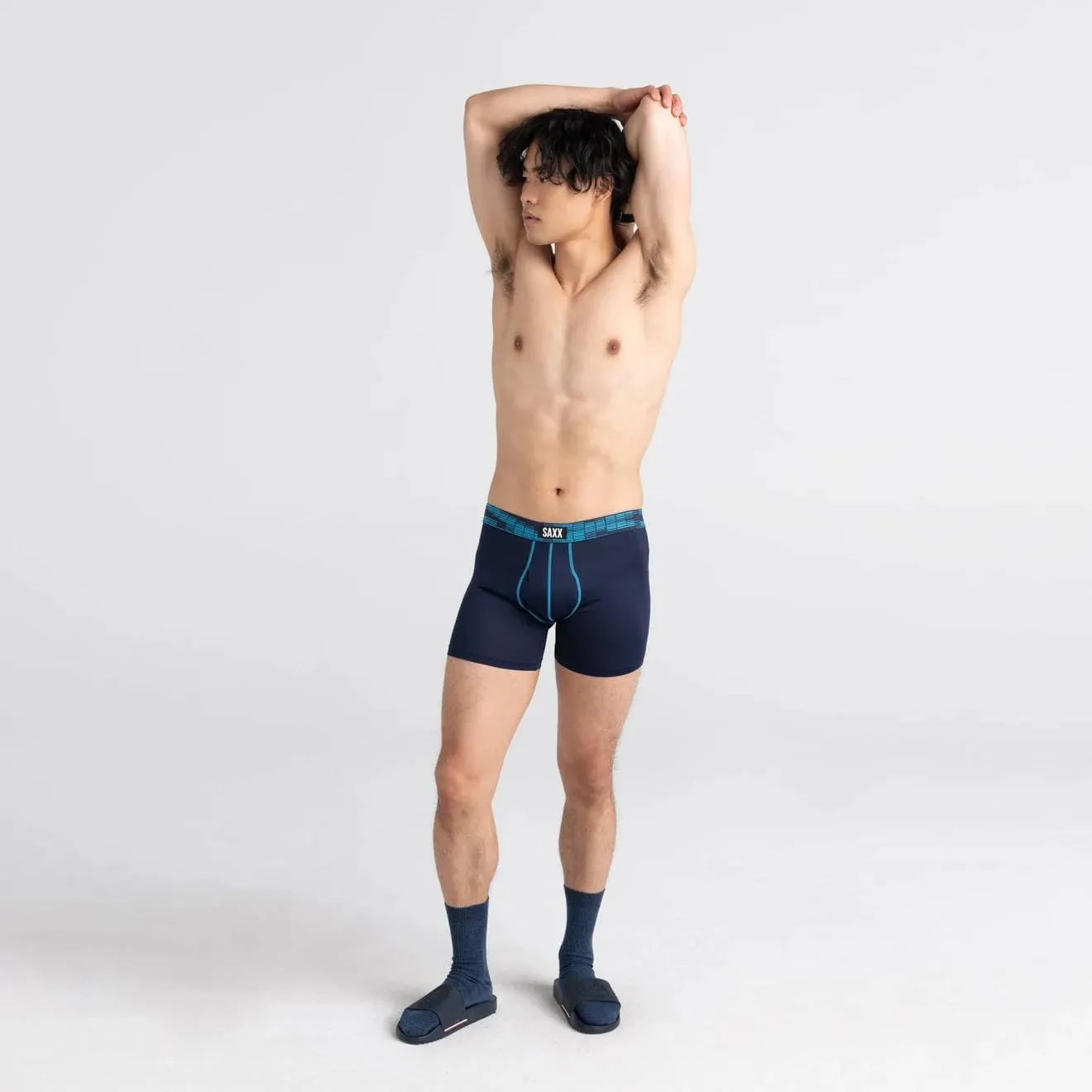 SAXX Underwear Co. Men's Underwear with Pouch Sport Mesh Boxer Brief Fly 2Pk