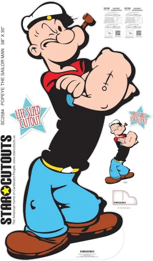 SC2584 Popeye The Sailor Man Cardboard Cutout Standee Standup