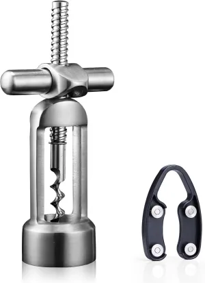 screwpull-levers wine opener corkscrew self pulling corkscrew 18/8 stainless steel wine opener