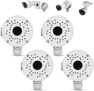 【Security Camera Junction Box】 Universal Bullet Security Camera Mount Bracket, IP66 Waterproof Junction Box for Camera（4 Packs）