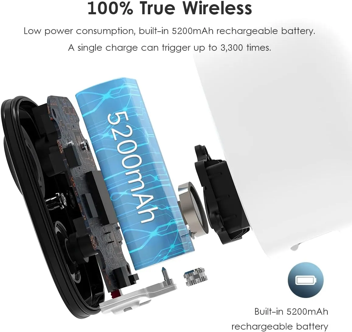 Security Camera Wireless Outdoor, 2-Way Talk Battery Powered Wi-Fi Cameras for Outside and Indoor 1080P Night Vision AI Motion Detection Spotlight Siren Alarm IP65 Weatherproof