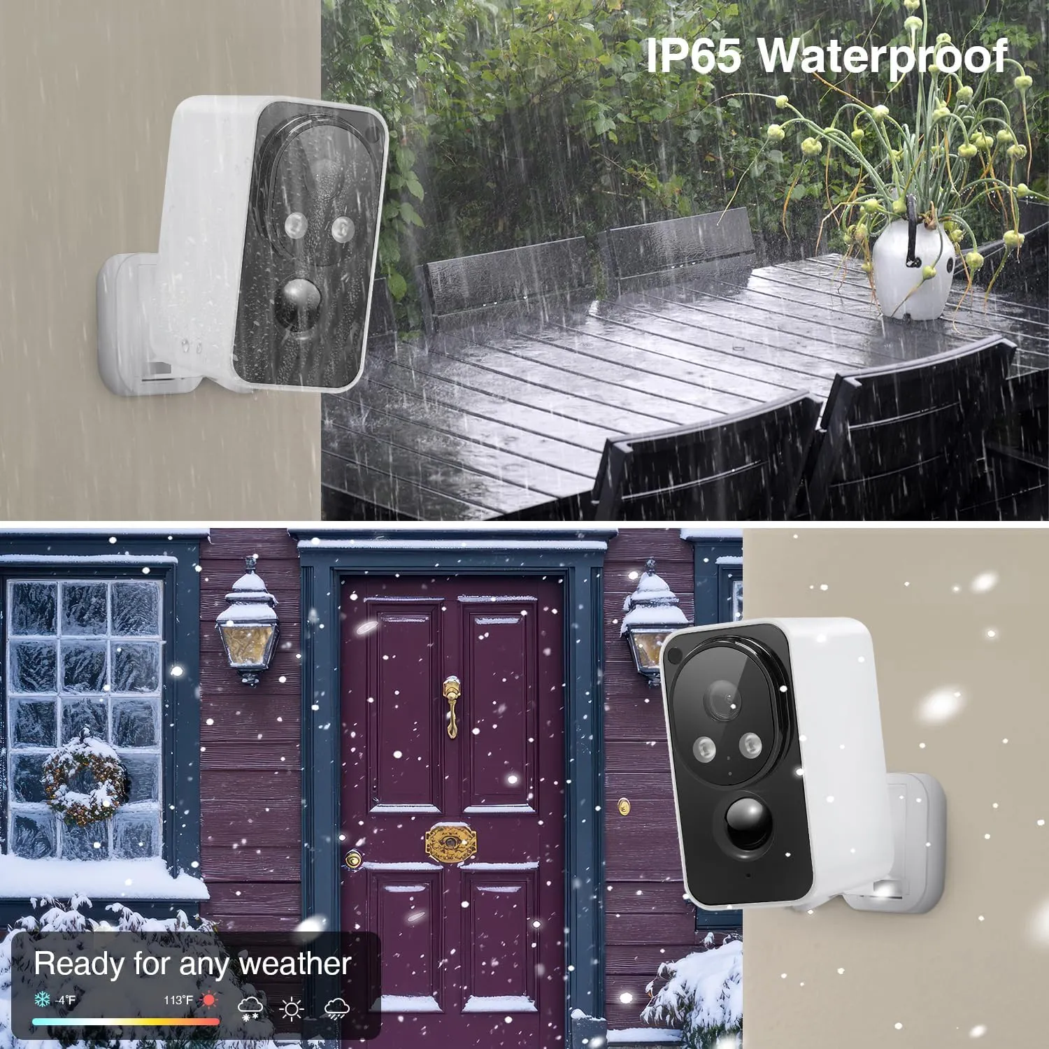 Security Cameras Wireless Outdoor Pan Rotating 180° 2K Cameras for Home Security Color Night Vision Battery 2.4GHz WiFi Camera Motion Detection Siren 2-Way Talk Waterproof Cloud/SD Storage 2-Pack