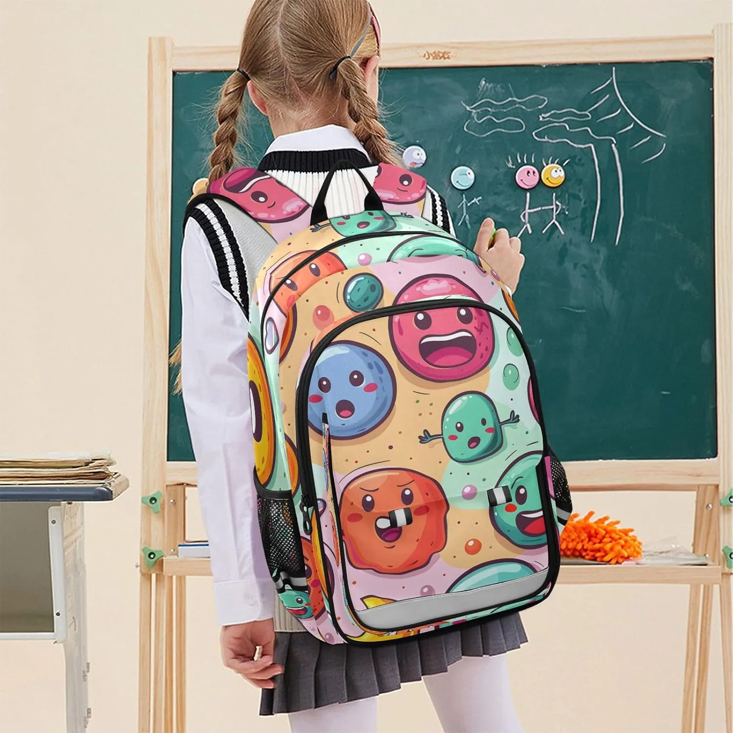 senya School Backpack Kids College Rucksack Travel Bookbag Fashion Back Pack Girls Boys Characters Interact