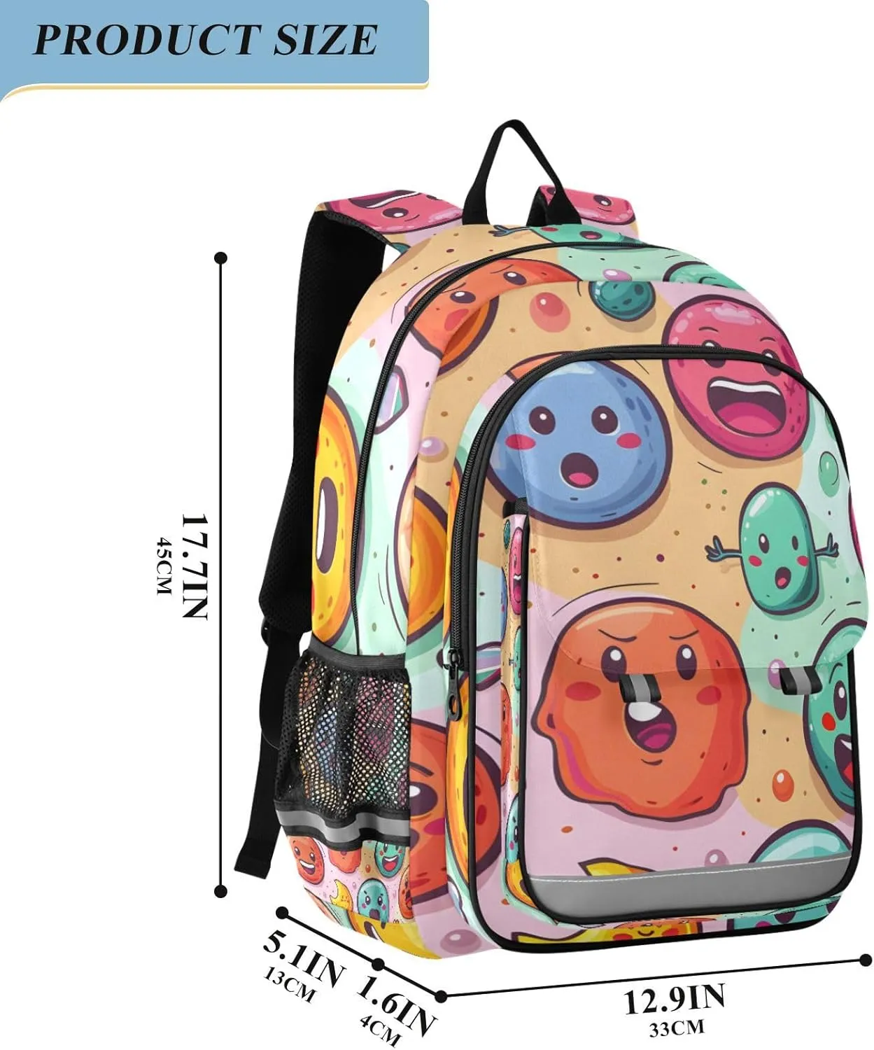 senya School Backpack Kids College Rucksack Travel Bookbag Fashion Back Pack Girls Boys Characters Interact