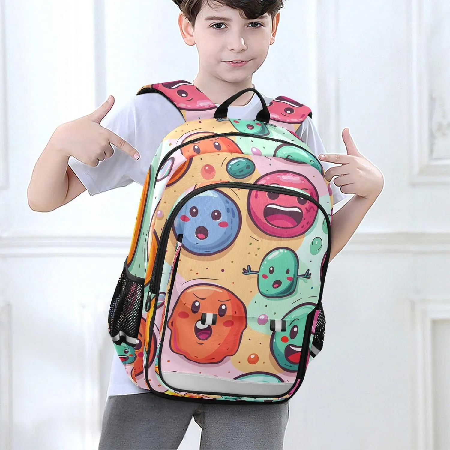 senya School Backpack Kids College Rucksack Travel Bookbag Fashion Back Pack Girls Boys Characters Interact