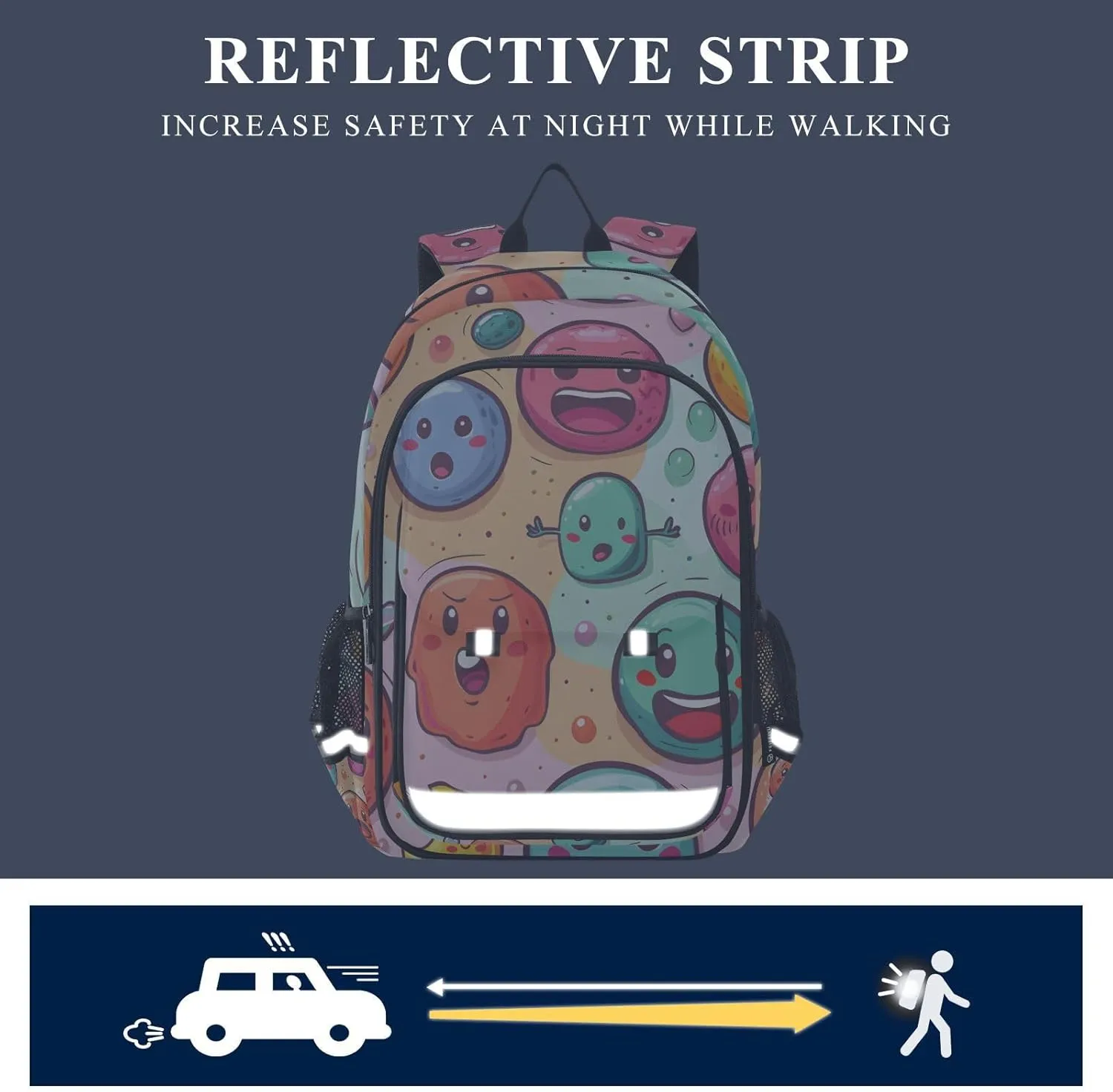 senya School Backpack Kids College Rucksack Travel Bookbag Fashion Back Pack Girls Boys Characters Interact