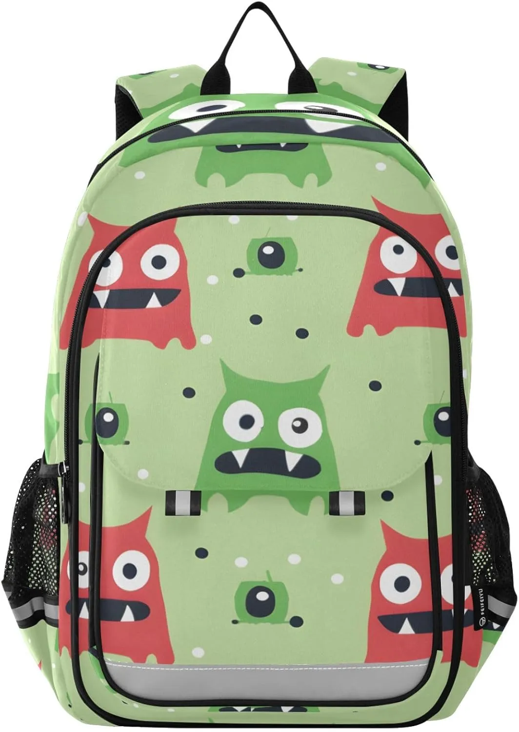 senya School Backpack Kids College Rucksack Travel Bookbag Fashion Back Pack Girls Boys Red Green Monster