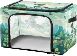 senya Spring Outing 1 Clothes Storage Bins with Clear Window Foldable Storage Bag with Lids