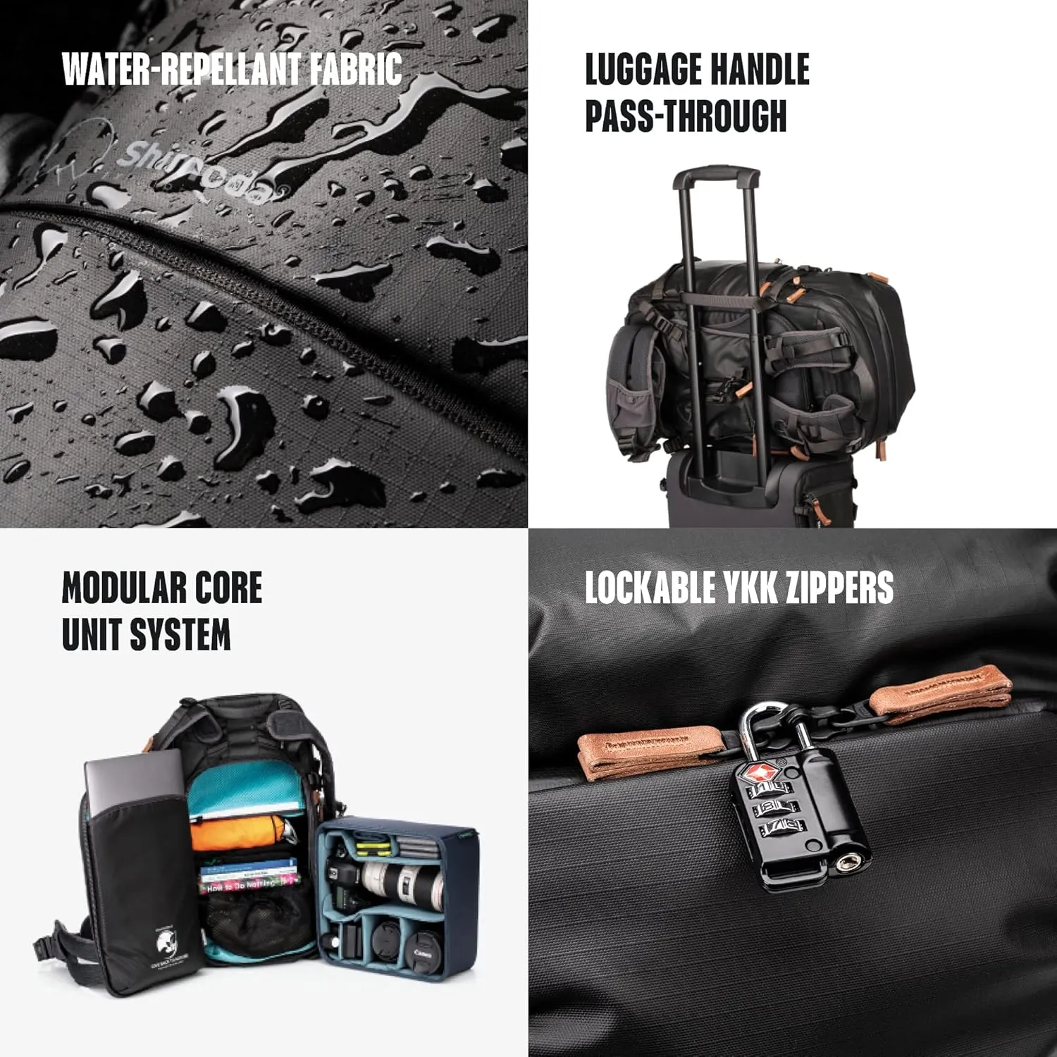 Shimoda Explore V2 35 Adventure Camera Backpack - Water Resistant - Fits DSLR, Mirrorless Cameras, Batteries & Lenses - Black (520-158)