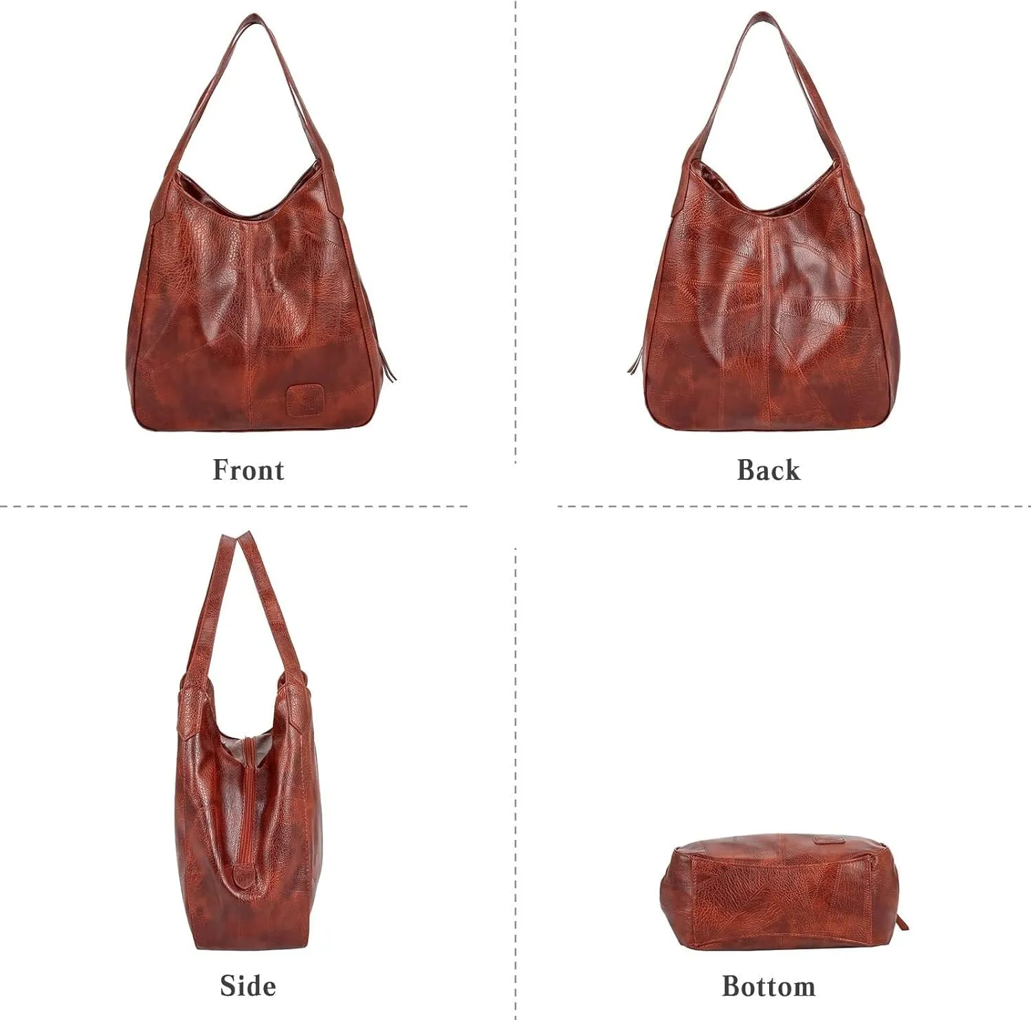 Shoulder PU Leather Bucket Fashion Women's Handbags Waterproof Top-handle Bags Tote for Party Shopping
