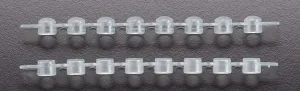 Simport Amplitube T321-1N Polypropylene Domed Cap Strip for 8 x 0.2ml Tube Strip, Natural (Pack of 125)