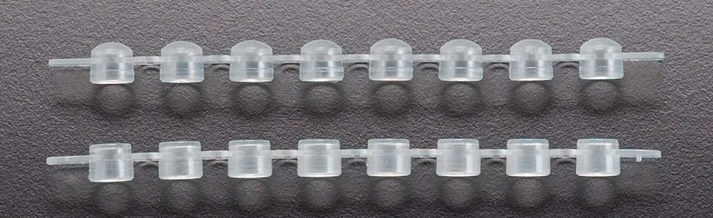 Simport Amplitube T321-1N Polypropylene Domed Cap Strip for 8 x 0.2ml Tube Strip, Natural (Pack of 125)