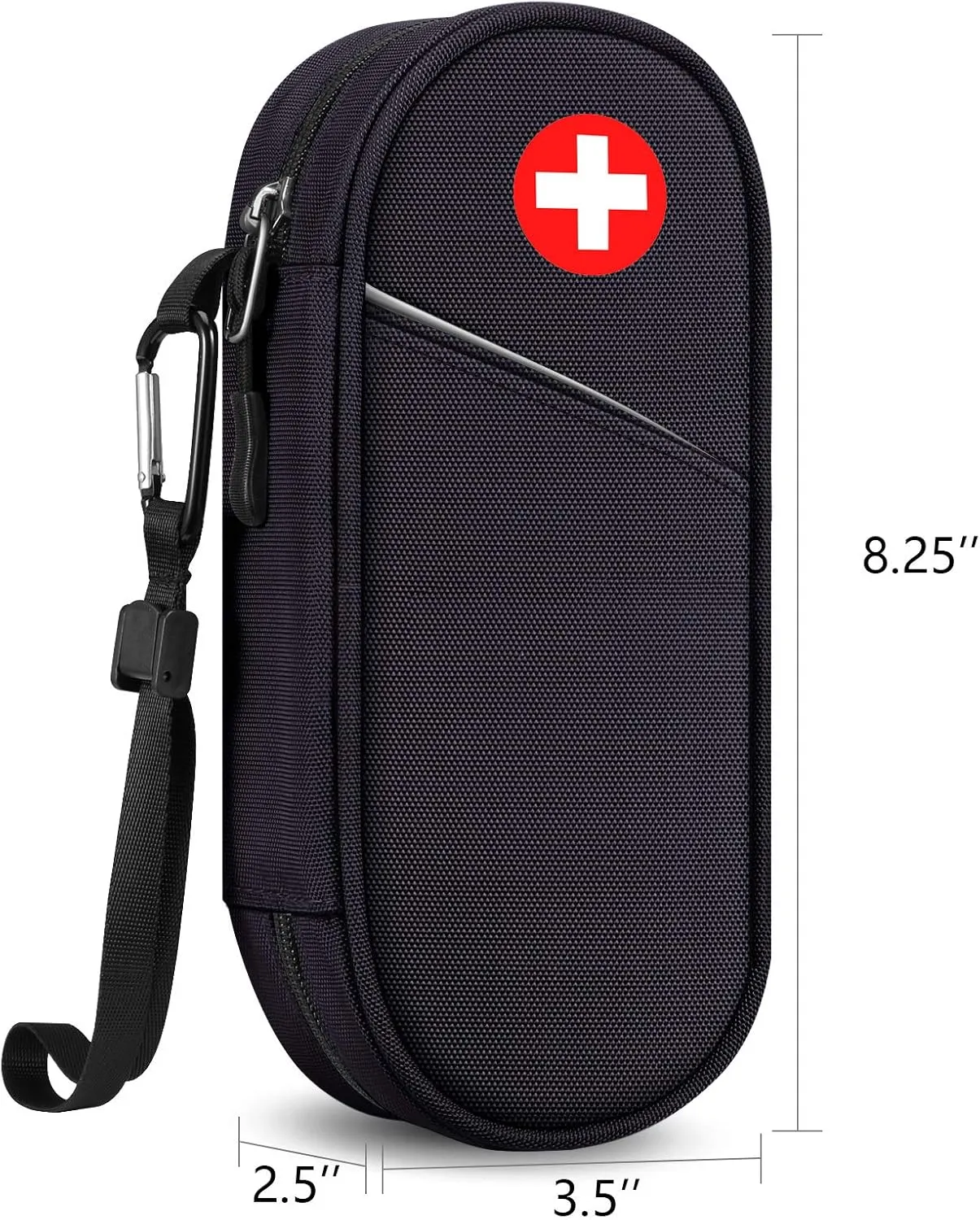 SITHON EpiPen Medical Carrying Case Insulated, Travel Medication Organizer Bag Emergency Medical Pouch Holds 2 EpiPens, Asthma Inhaler, Anti-Histamine, Auvi-Q, Allergy Medicine Essentials, Black