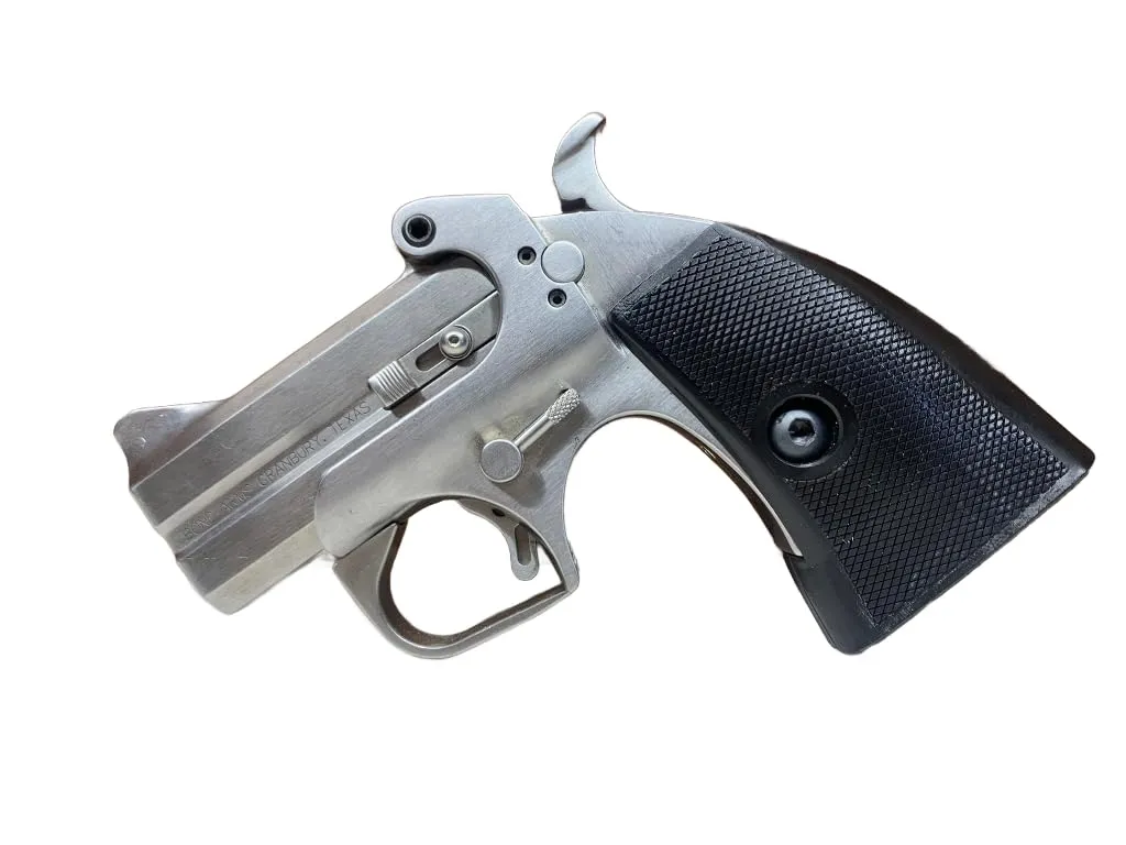 SIX SHOOTER Grips Bond Arms Derringer Grips Extra Long Smooth Finish Black (Black, Diamond Hatched)