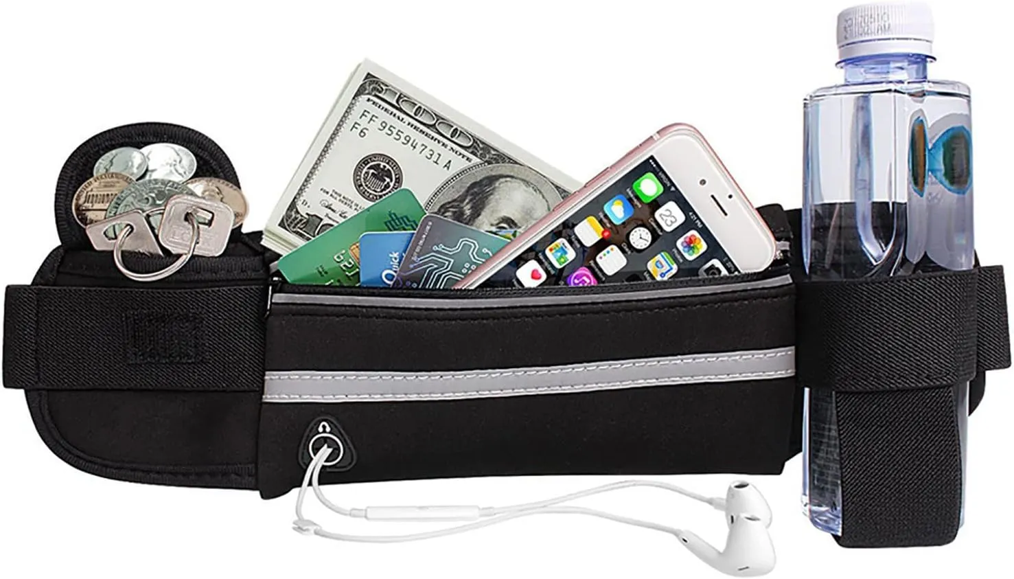Slim Running Belt, Waterproof Fanny Pack for Men,Phone Holder for Running,Reflective Waist Bag for Women,Runners Belt Pouches for Men,Money Belt,Waist Pack Bag for Workout Camping Travel Running