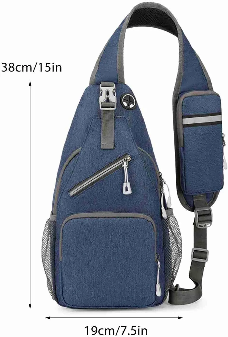 Sling Backpack,Crossbody Sling Bag Daypack Fanny Pack Cross Body Bag for Outdoors Hiking Traveling (Blue)