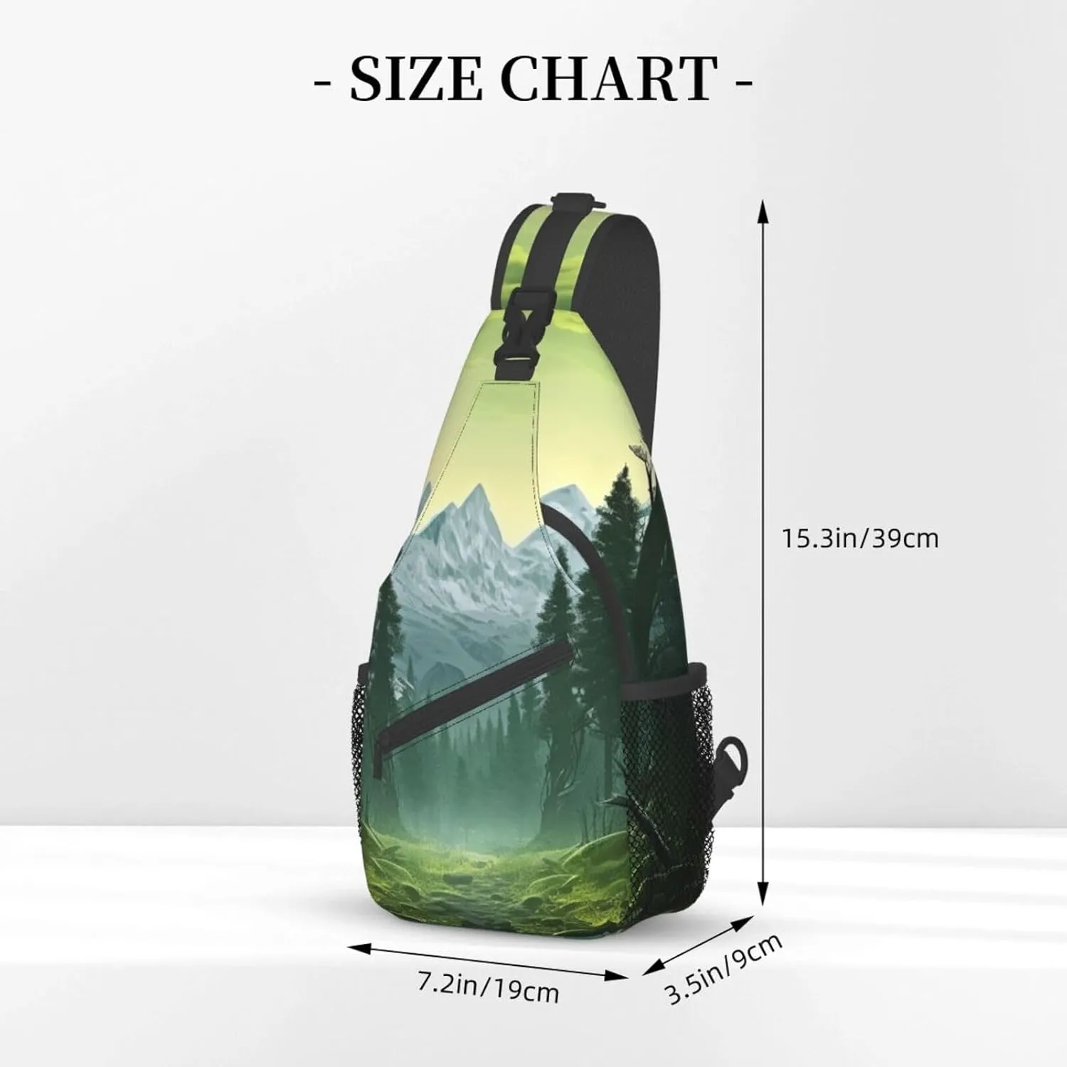 Sling Bag for Women Men Shoulder Bag winter landscape Chest Bag Travel Fanny Pack Lightweight Casual Daypack
