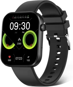 Smart Watch(Answer/Make Call), 1.96" Smart Watch for Men Women IP68 Waterproof, Smartwatch for Android iOS with 100  Sport Modes, Fitness Tracker, Heart Rate Sleep Monitor, AI Voice