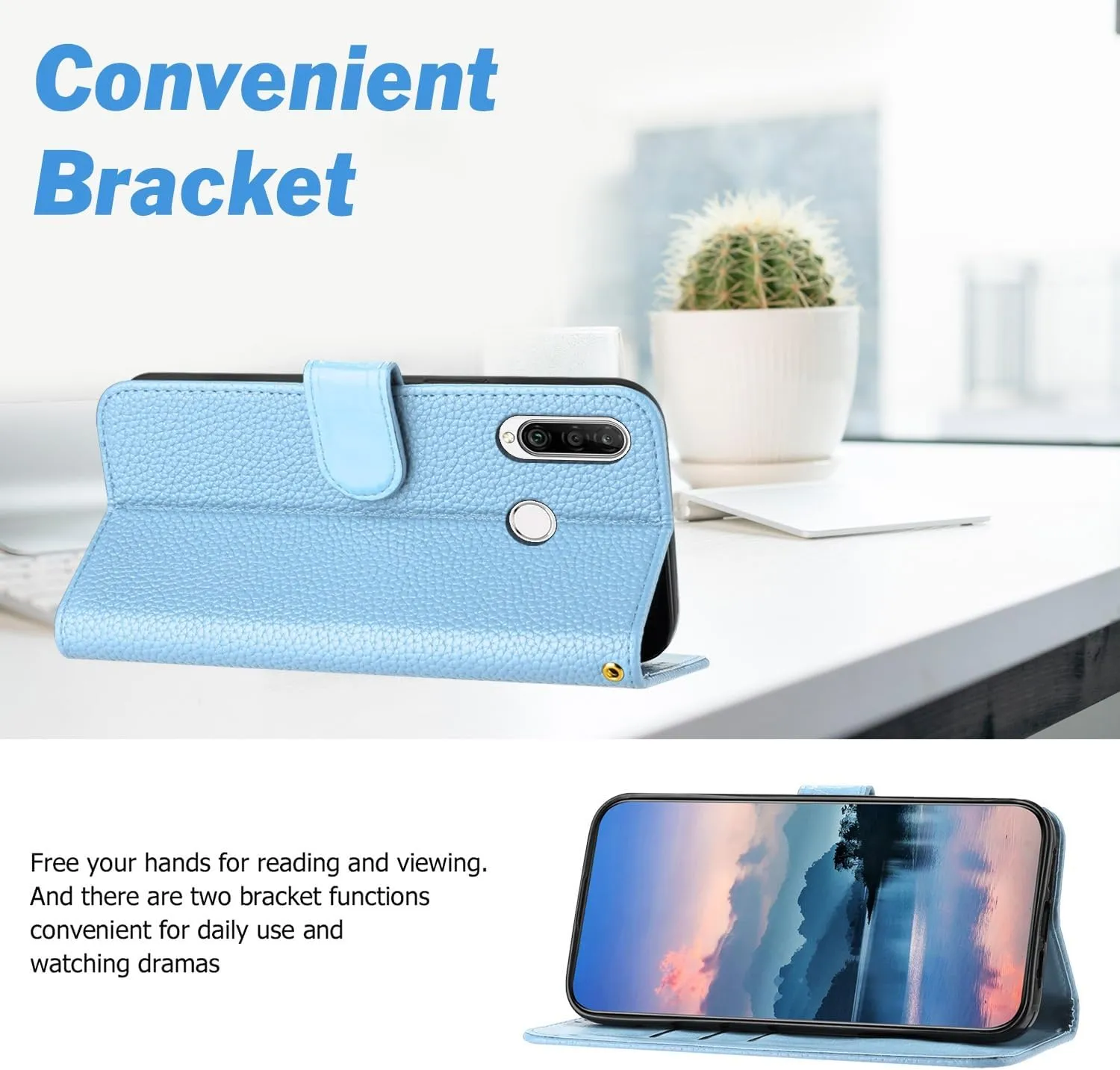 Smartphone Flip Cases Wallet Case Compatible with Huawei P30 Lite/Nova 4e/honor 20S /honor 20 Lite for Women and Men,Flip Leather Cover with Card Holder, Shockproof TPU Inner Shell Phone Cover & Kicks