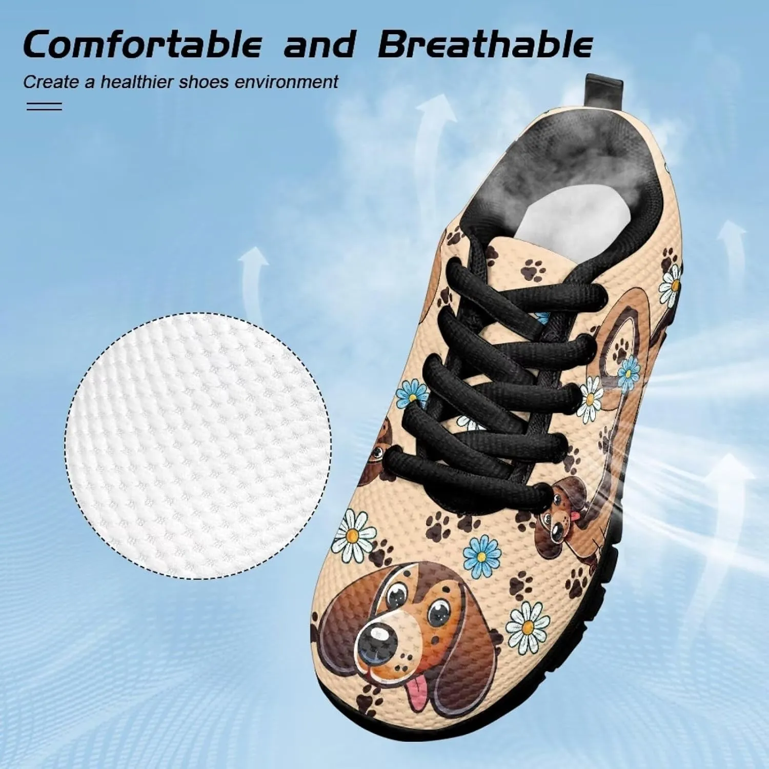 Sneakers Lace-up Lightweight Sport Shoes Casual Running Hiking Shoes for Boys Girls