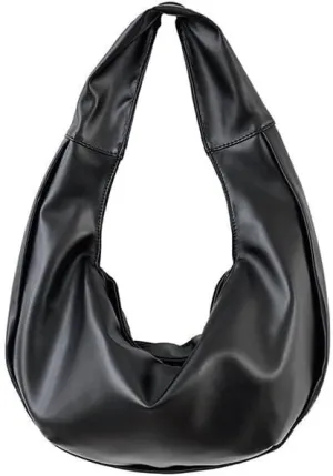 Soft Dumpling Bun Underarm Bun Women's Oily Wax Leather Half Moon Bun