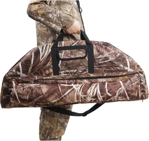 SOPOGER Lightweight Soft Compound Bow Case with Pockets, 600D Water-Resistant Archery Backpack Bow Bag for Hunting
