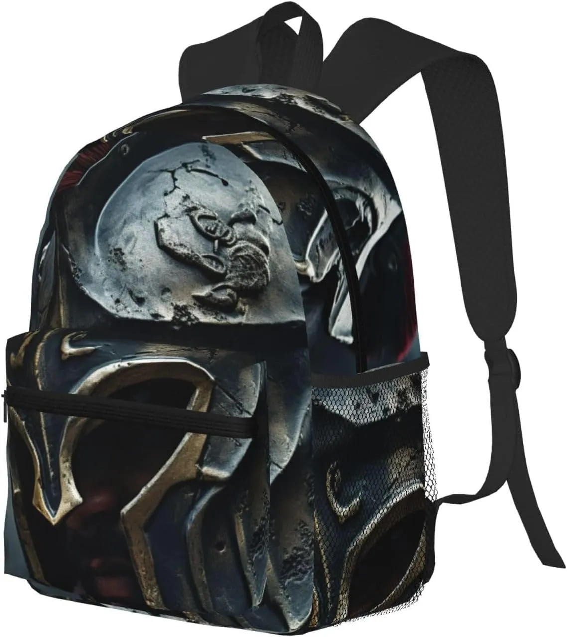 Spartan Warrior Helmet Fashion Backpack,Casual Daypack Backpacks For Men Women, Laptop Bag Travel Hiking Camping