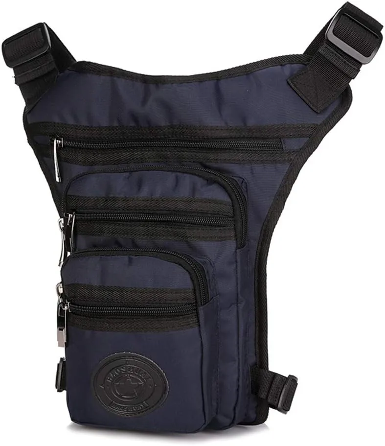 Sports Thigh Waist Bag Fanny Pack Racing Tactical Drop Leg Bag Waterproof Motorcycle Outdoor Bag Travel Hiking Climbing Cycling Shoulder Portable Bags (Blue)