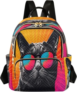 SUABO Astonish Cat Backpack Purse Ladies Rucksack Travel Shoulder Bag Casual Daily Backpack