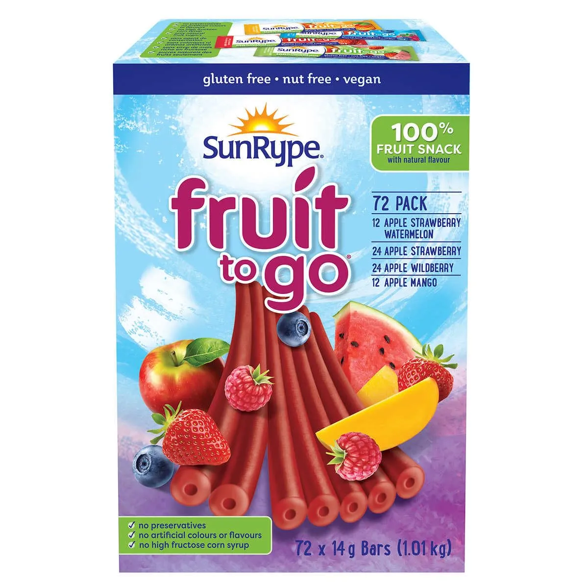SunRype Fruit to Go (72ct) 14g (0.49 oz.) Snacks, Variety Pack (Imported from Canada)