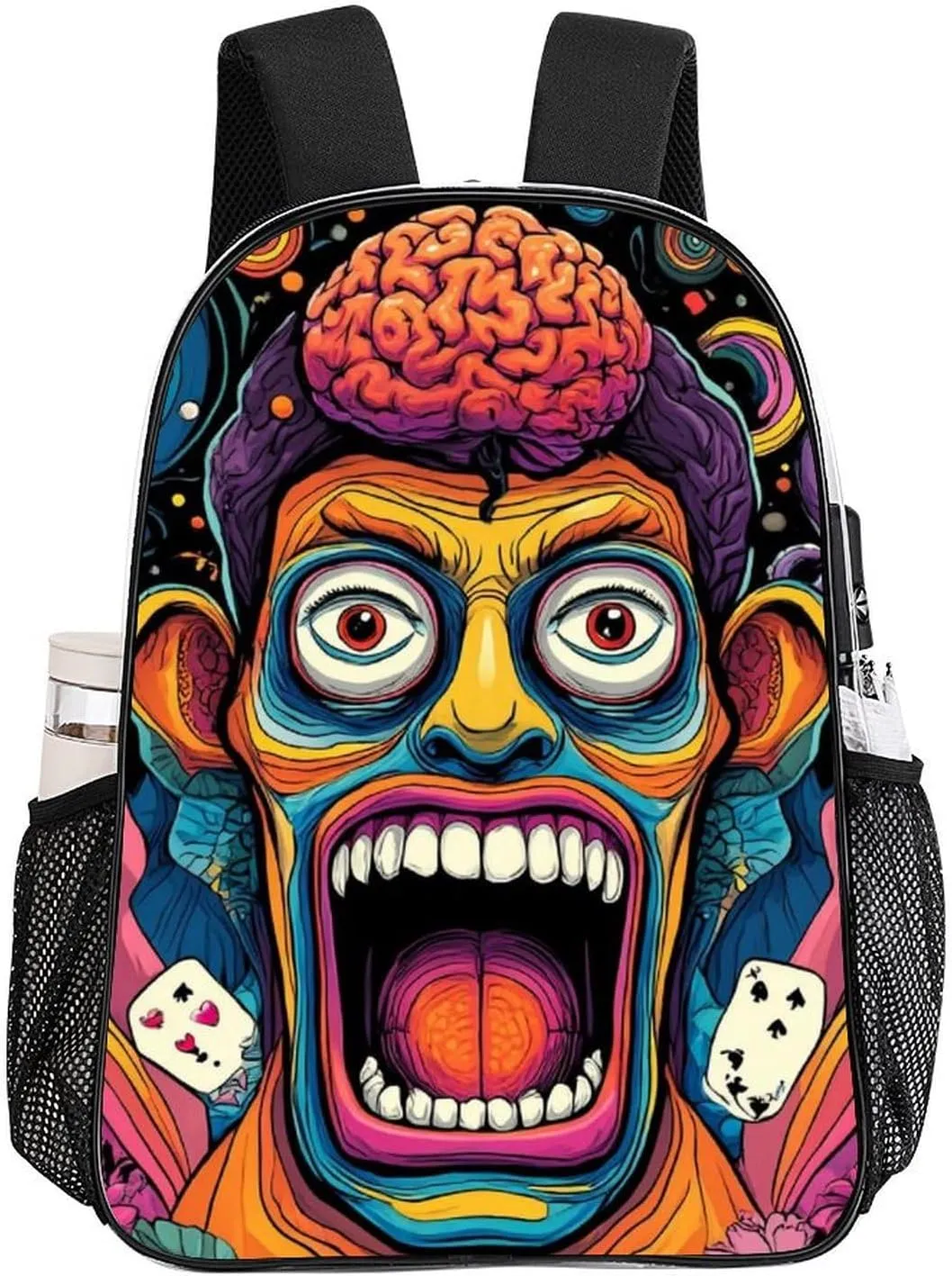 Supdreamc Lightweight Rucksack for Sports Travel Running - Big Capacity Multipurpose Transparent Bookbag, Abstract Graffiti Paint Travel and Sport Backpack Rucksack