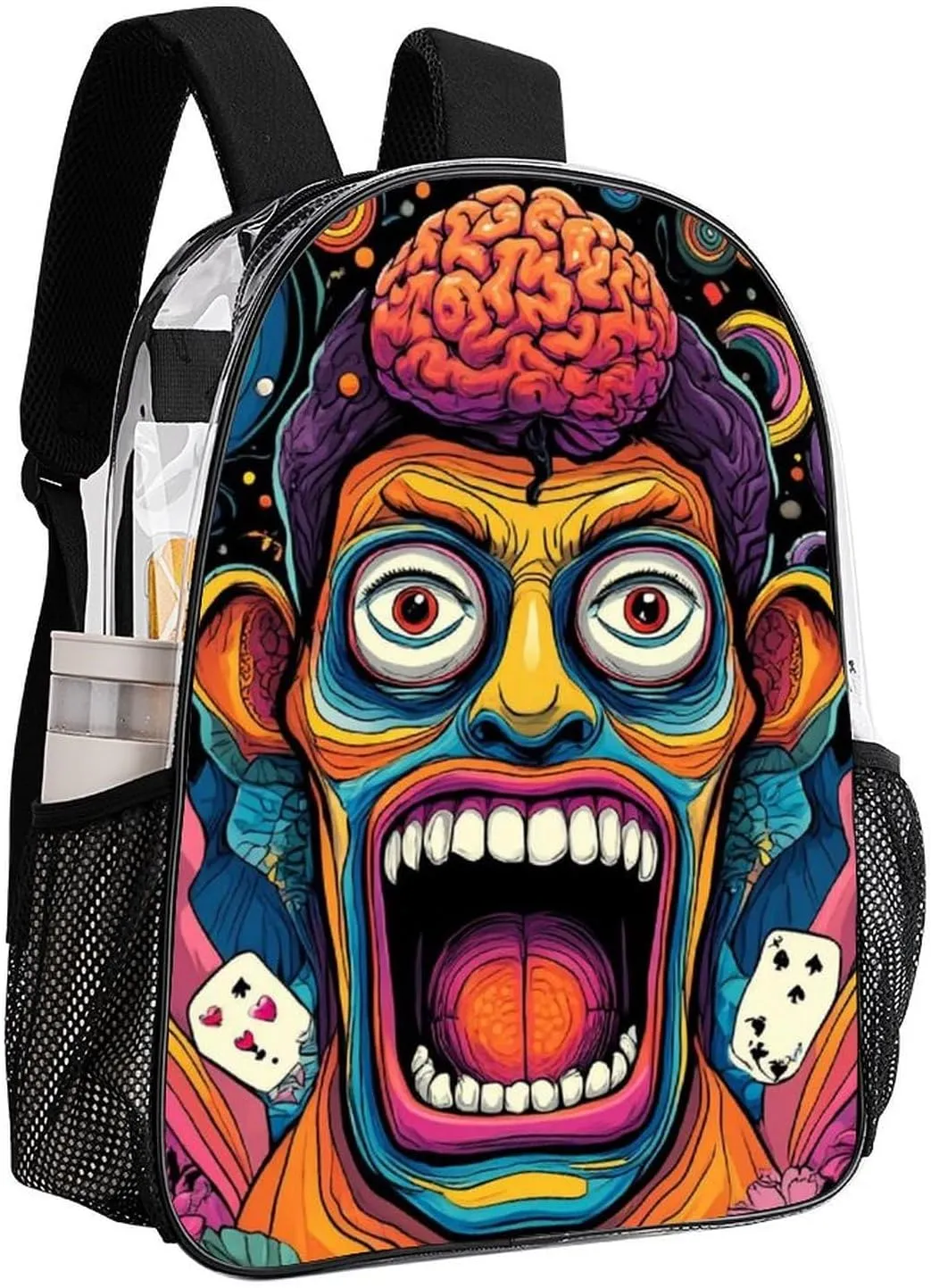 Supdreamc Lightweight Rucksack for Sports Travel Running - Big Capacity Multipurpose Transparent Bookbag, Abstract Graffiti Paint Travel and Sport Backpack Rucksack