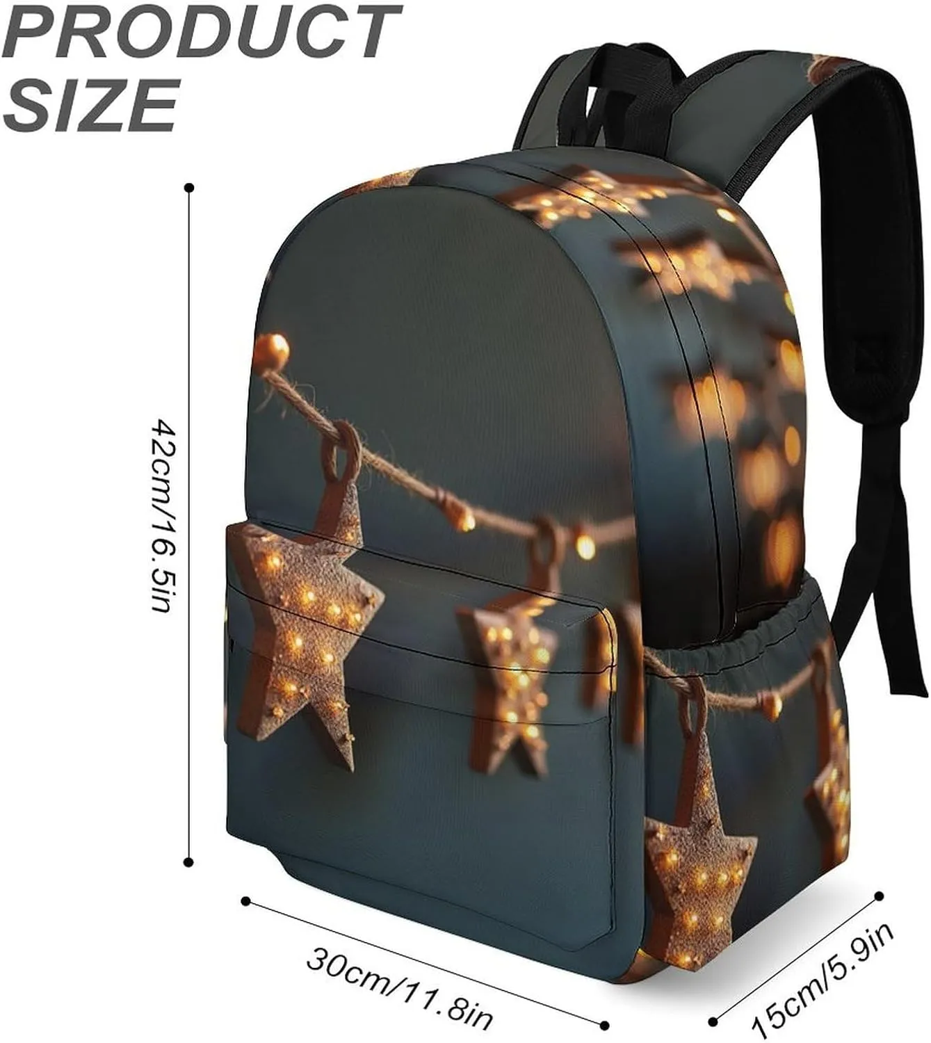 SWEET TANG Backpack Compatible with Brown Vintage Rusty Stars Primitive Country Rustic Primitives, Casual Daypack Lightweight Bookbags Rucksack for Men Women Picnic College Laptop Rucksack