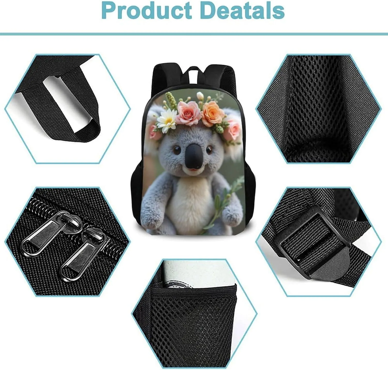 SWEET TANG Funny and Lightweight Backpack Compatible with Love Cute Koala Bear for Men Women Laptop, Anti-Theft Travel Laptop Backpack Daypack for Hiking Picnic Camping