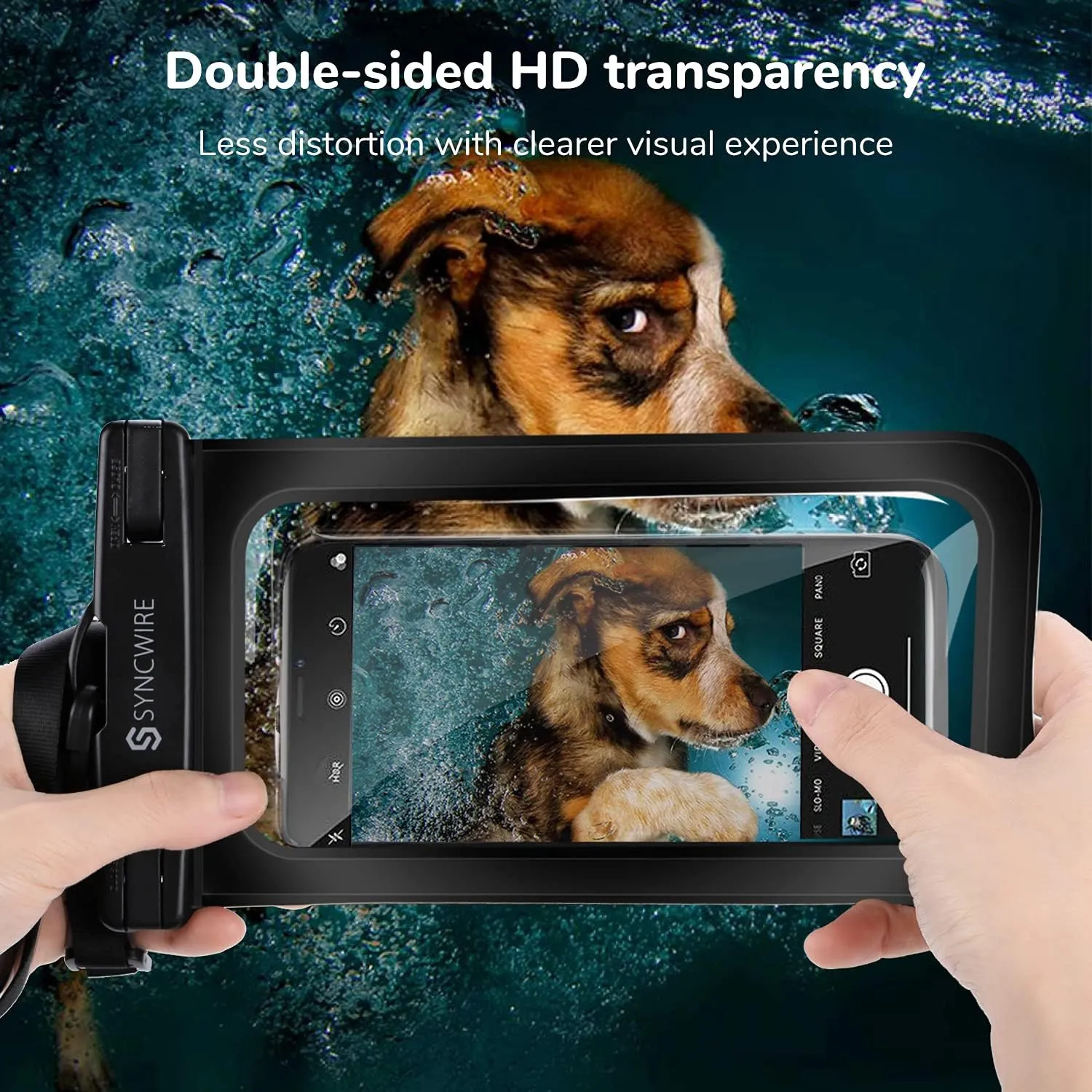 SYNCWIRE Waterproof Phone Pouch [2-Pack] - Universal IPX8 Waterproof Phone Case Dry Bag with Lanyard Compatible with iPhone 15/14/13/12/11 Pro Max SE XS XR X Samsung S23 S22 and More Up to 7 Inches