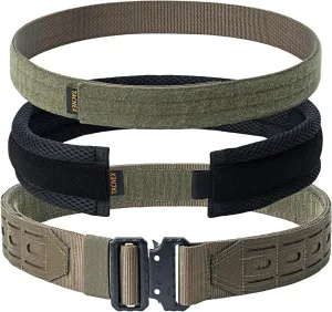 Tactical Battle Belt 2" Quick Release MOLLE Combat Range Belt with 2 1/3" Back Pad 1.5" Underbelt