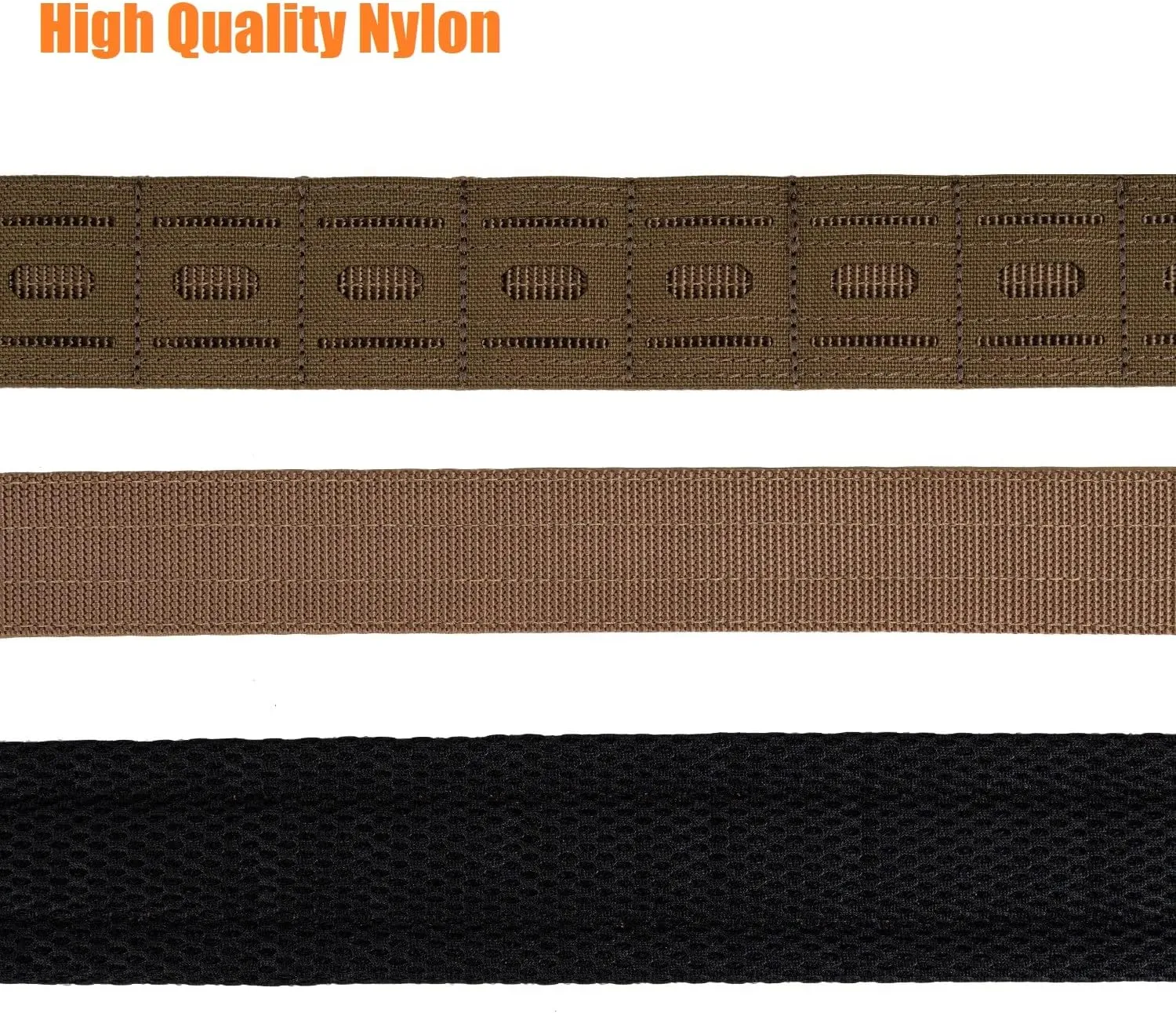 Tactical Battle Belt 2" Quick Release MOLLE Combat Range Belt with 2 1/3" Back Pad 1.5" Underbelt